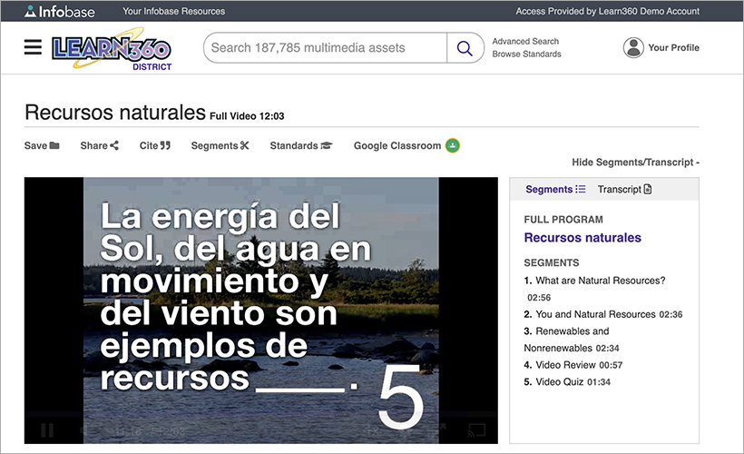 "Recursos Naturales" on Learn360