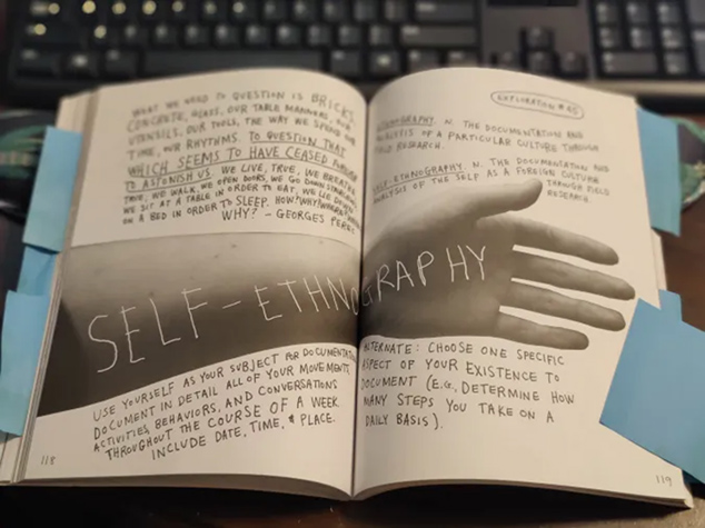 Self-Ethnography page from Learning to Be an Explorer of the World