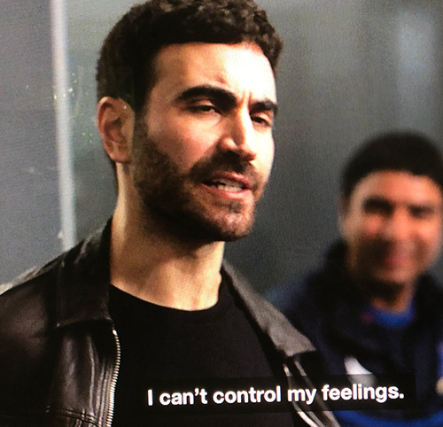 Ted Lasso character saying "I can't control my feelings."