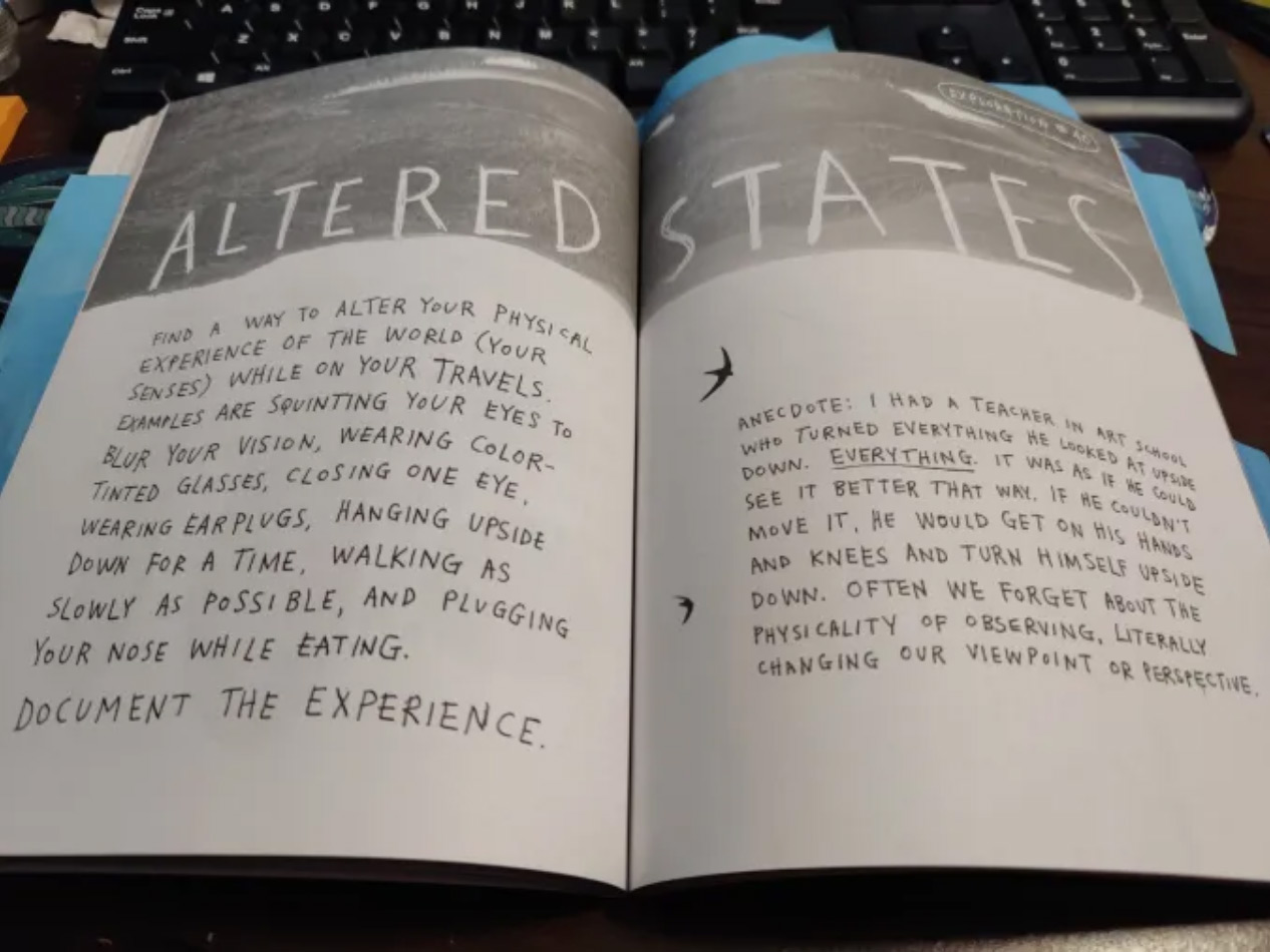 How to Be an Explorer of the World: Altered States