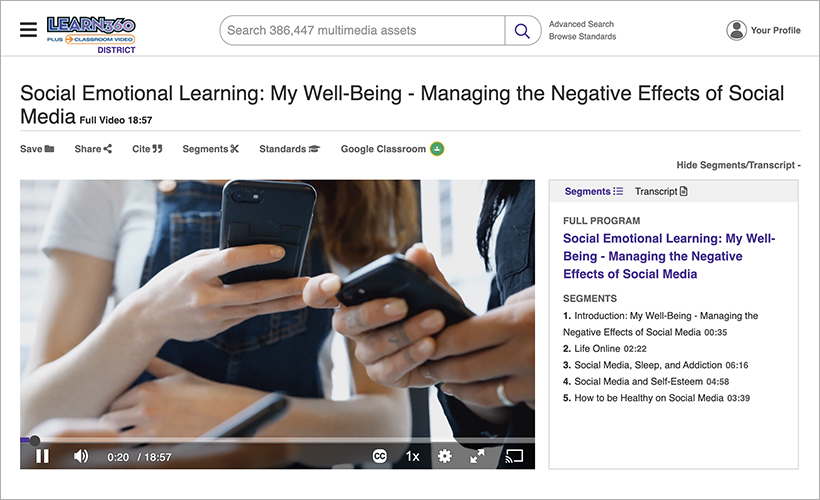 "Managing the Negative Effects of Social Media" on Learn360