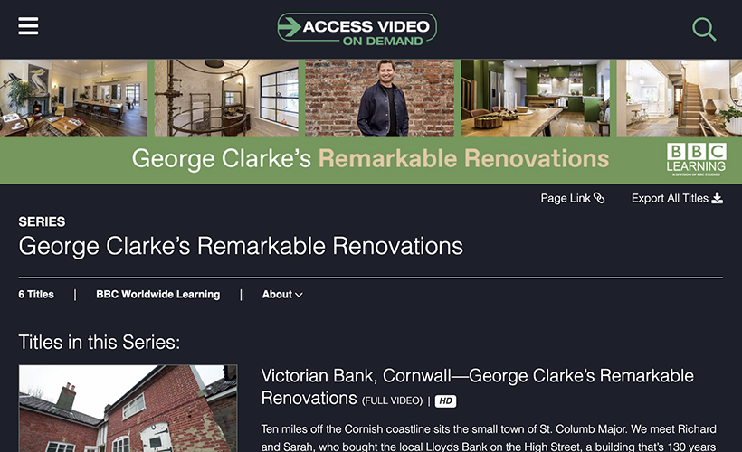George Clarke’s Remarkable Renovations on Access Video On Demand