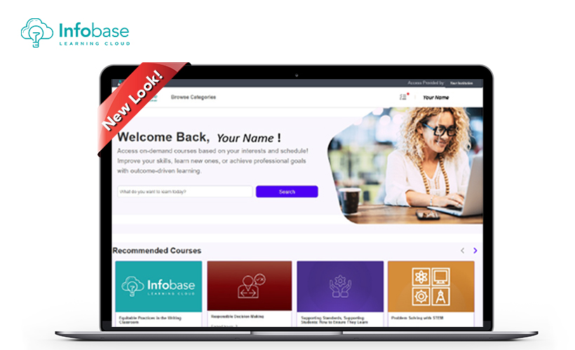 The new Infobase Learning Cloud home page