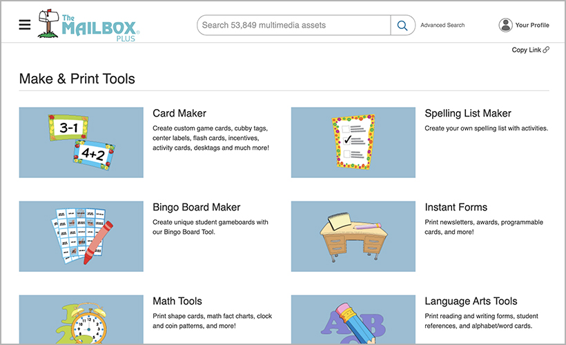 Make & Print Tools from The Mailbox® Plus
