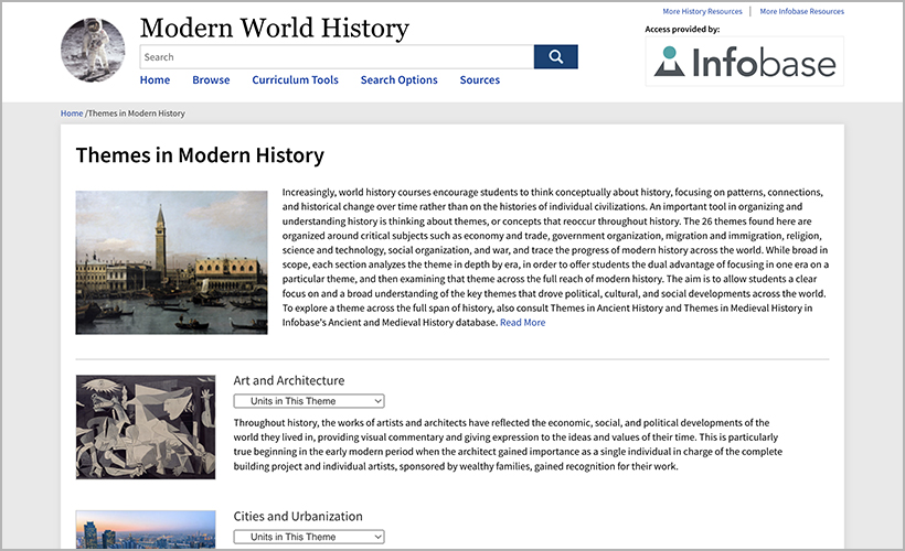 Themes in Modern History, a section on Infobase's Modern World History database