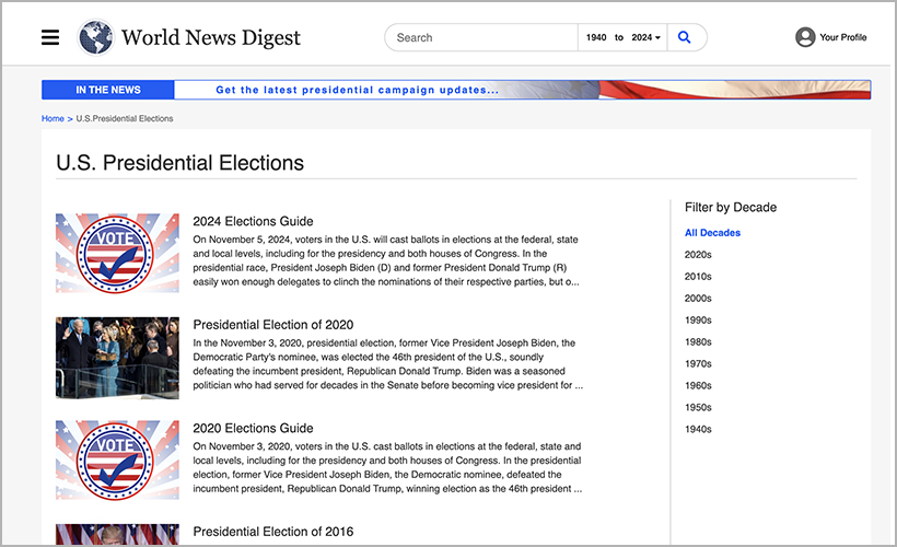 U.S. Presidential Elections on World News Digest