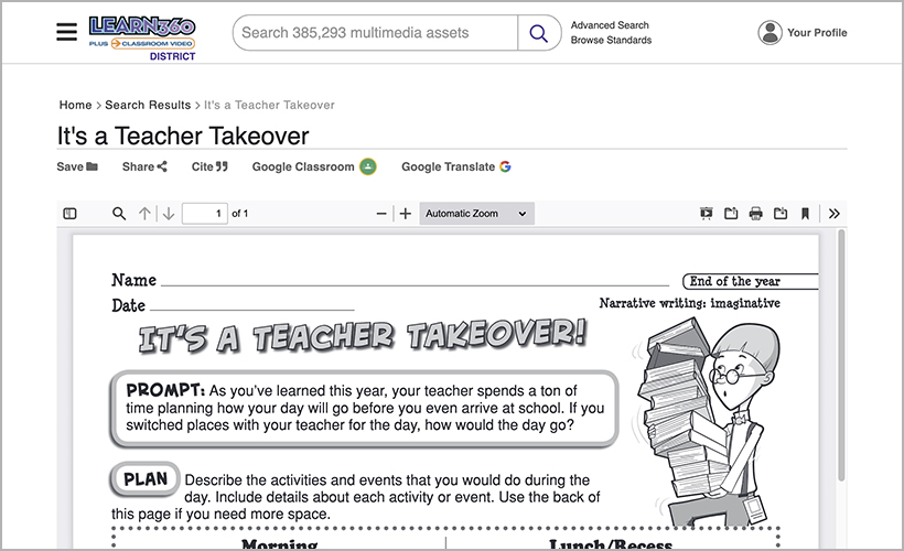 "It’s a Teacher Takeover" on Learn360