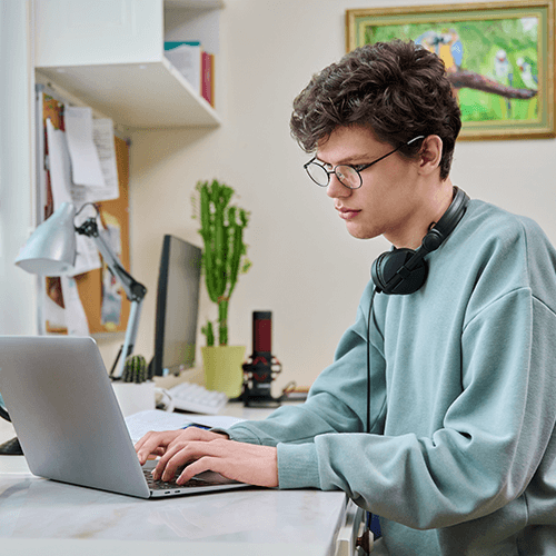Man at laptop