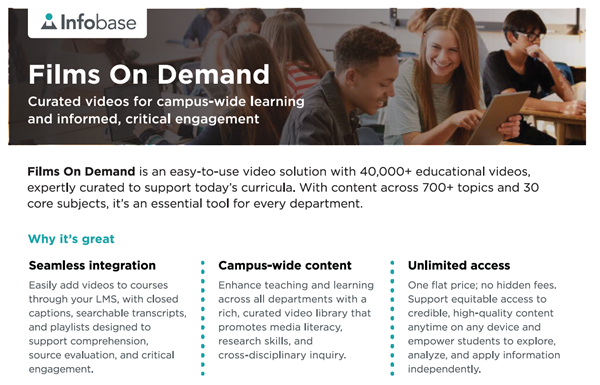 Films On Demand Product Fact Sheet