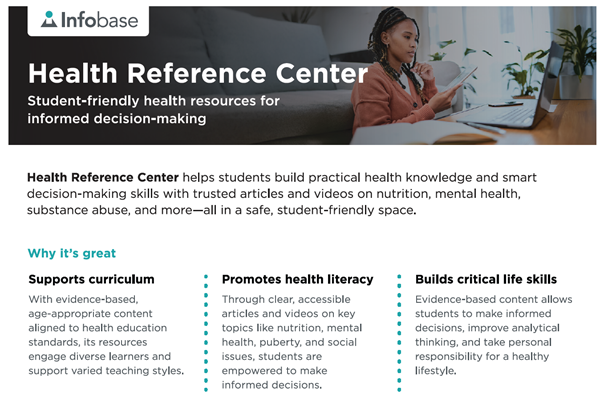 Health Reference Center Product Fact Sheet