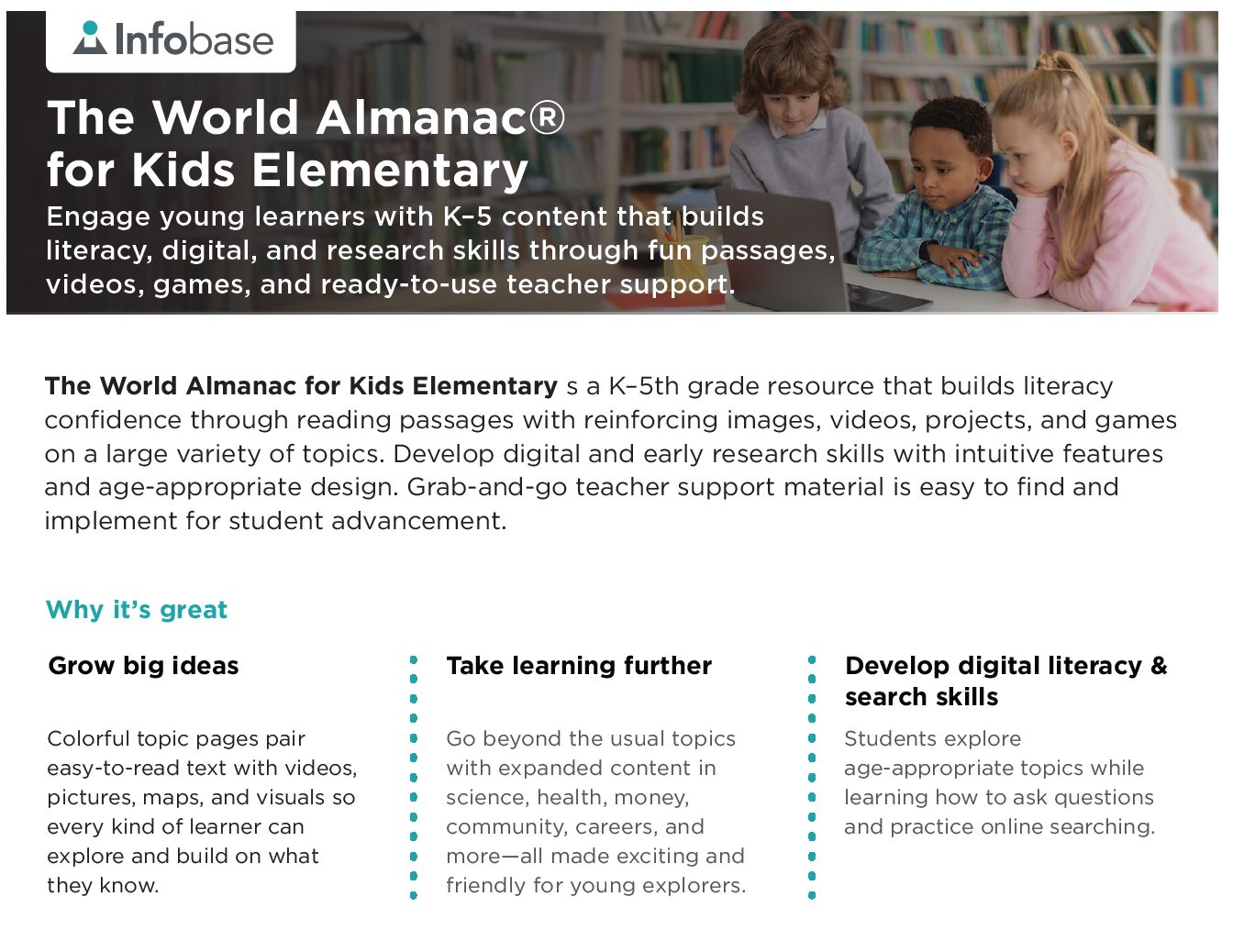 The World Almanac for Kids Elementary Product Fact Sheet