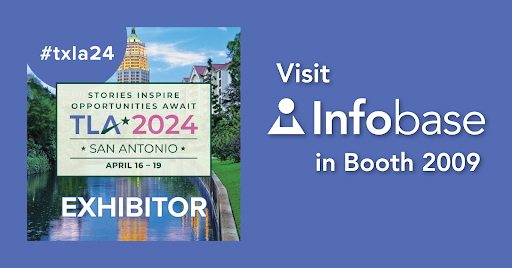 Visit Infobase at Texas Library Association 2024 conference booth #2009!