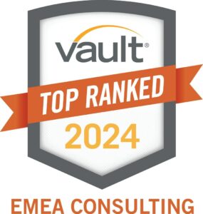 Vault Top Ranked EMEA Consulting Seal