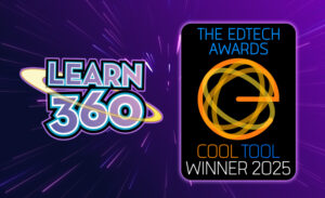 Learn360 logo with EdTech Awards Badge—Cool Tool Winner 2025